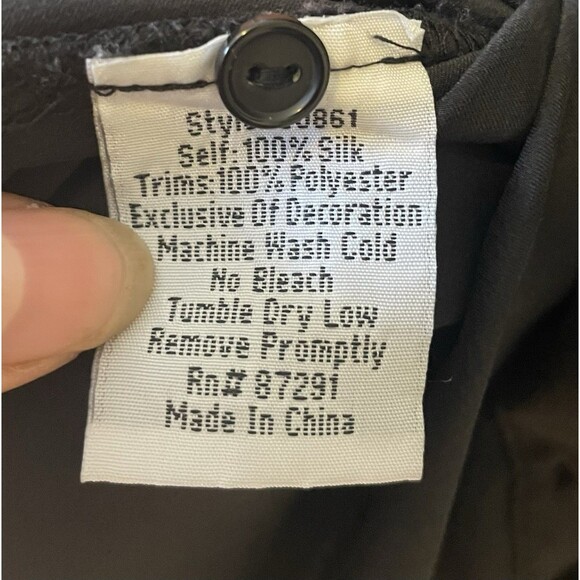 Johnny Was Long Shirt Dress 100% Silk Embroidered On Back Sz Medium - Picture 11 of 11